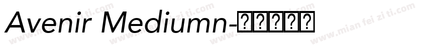 Avenir Mediumn字体转换